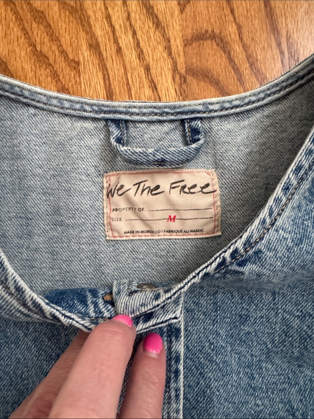 WE THE FREE denim button vest NWT - Picture 3 of 5